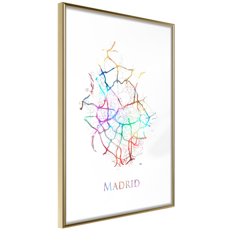 Wall Poster Madrid - colorful map of one of the cities in Spain and English inscription 117906 additionalImage 6