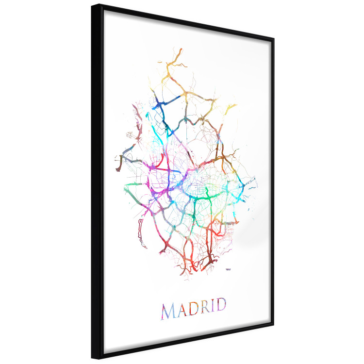 Wall Poster Madrid - colorful map of one of the cities in Spain and English inscription 117906 additionalImage 10