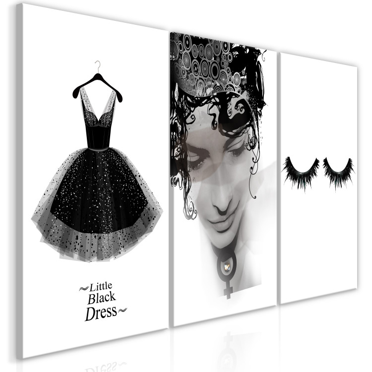 Canvas Art Print Carnival time - a woman in black getting ready to go out and have fun 118206 additionalImage 2