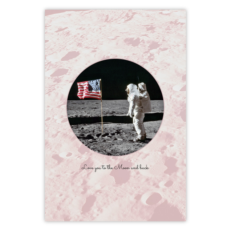 Poster Love You to the Moon and Back - English text on a moon background 123206