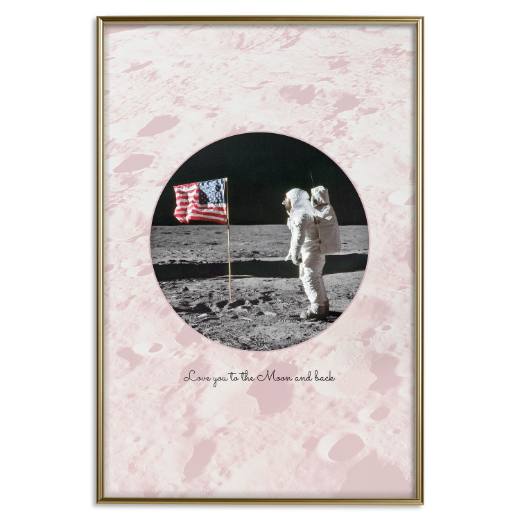 Poster Love You to the Moon and Back - English text on a moon background 123206 additionalImage 20