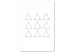 Canvas Another triangle - minimalist graphics in the style of Banksy with geometric figures on a white background 124506