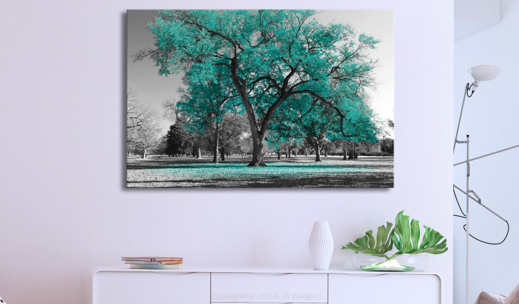 Large canvas print Autumn in the Park (Turquoise) [Large Format] 125606 additionalImage 6
