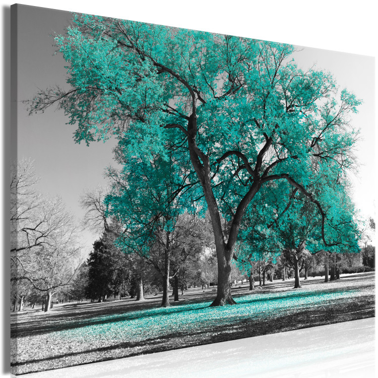 Large canvas print Autumn in the Park (Turquoise) [Large Format] 125606 additionalImage 3