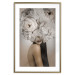 Wall Poster Blossomed - abstract portrait of a woman with white flowers on her head 127306 additionalThumb 14