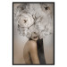 Wall Poster Blossomed - abstract portrait of a woman with white flowers on her head 127306 additionalThumb 16