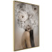 Wall Poster Blossomed - abstract portrait of a woman with white flowers on her head 127306 additionalThumb 12