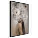Wall Poster Blossomed - abstract portrait of a woman with white flowers on her head 127306 additionalThumb 11