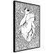 Wall Poster Pure Heart - black and white human heart on abstract patterns background 127906 additionalThumb 11
