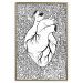 Wall Poster Pure Heart - black and white human heart on abstract patterns background 127906 additionalThumb 21