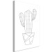 Canvas Print Wild Cactus (1-part) vertical - flower with geometric figures 128006 additionalThumb 2