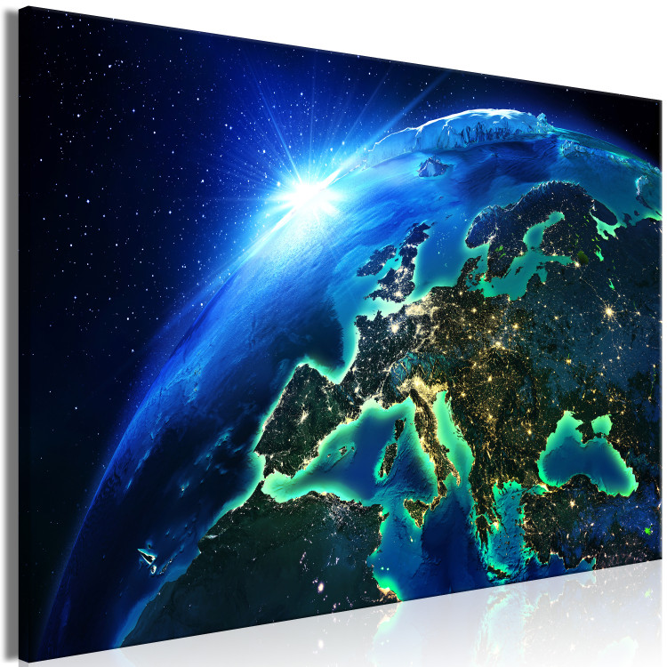 Canvas Blue Planet (1-part) wide - Europe seen from space 128606 additionalImage 2