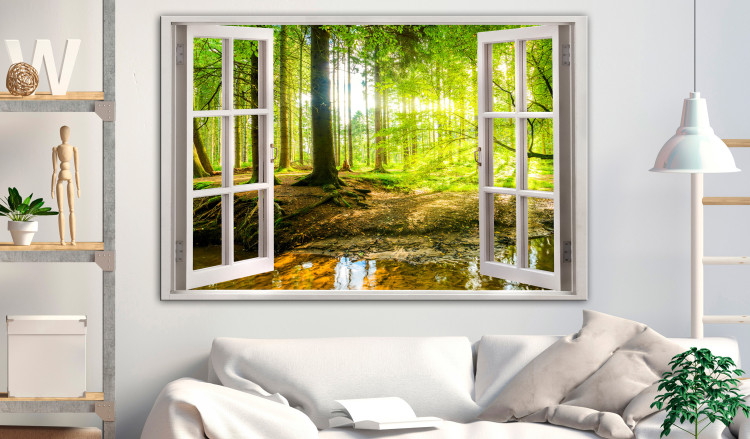 Large canvas print Window: View on Forest [Large Format] 128706 additionalImage 6