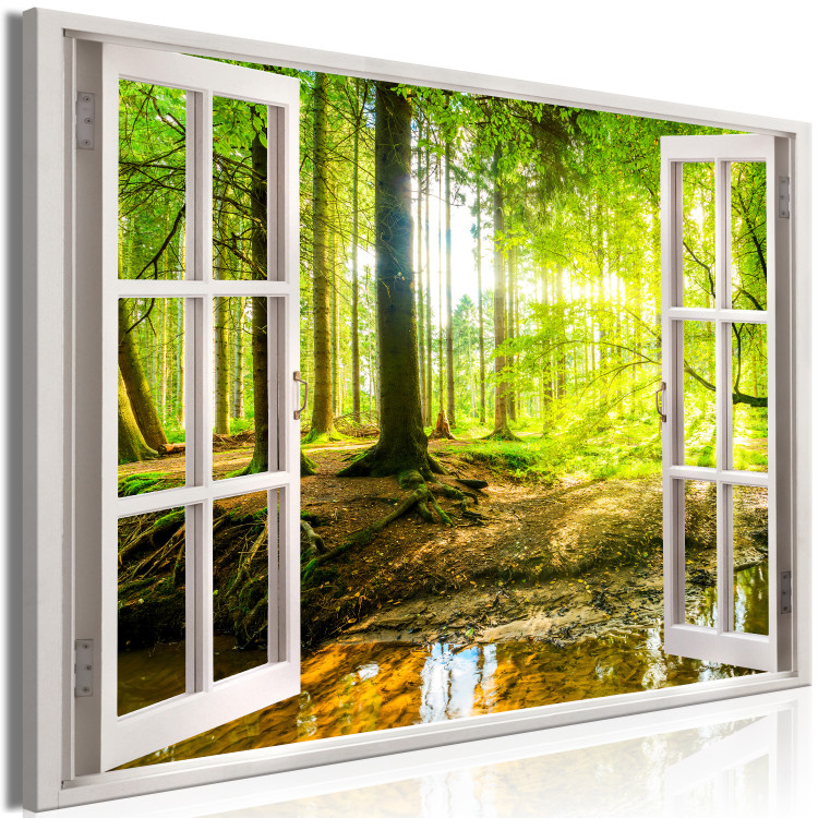 Large canvas print Window: View on Forest [Large Format] 128706 additionalImage 3