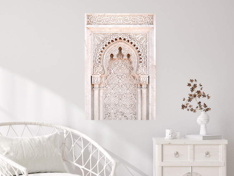 Wall Poster Lacy Radiance - beige architecture of a column adorned with ornaments 129506 additionalImage 2