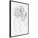 Wall Poster Gardener - abstract line art of a woman with flowers on a white background 132206 additionalThumb 11