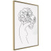 Wall Poster Gardener - abstract line art of a woman with flowers on a white background 132206 additionalThumb 12