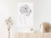 Wall Poster Gardener - abstract line art of a woman with flowers on a white background 132206 additionalThumb 2