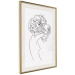 Wall Poster Gardener - abstract line art of a woman with flowers on a white background 132206 additionalThumb 3