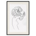 Wall Poster Gardener - abstract line art of a woman with flowers on a white background 132206 additionalThumb 19