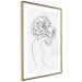 Wall Poster Gardener - abstract line art of a woman with flowers on a white background 132206 additionalThumb 7