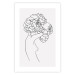 Wall Poster Gardener - abstract line art of a woman with flowers on a white background 132206 additionalThumb 19