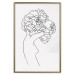 Wall Poster Gardener - abstract line art of a woman with flowers on a white background 132206 additionalThumb 17