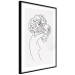 Wall Poster Gardener - abstract line art of a woman with flowers on a white background 132206 additionalThumb 6