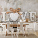 Photo Wallpaper Love - inscription in English on a light background with a delicate flower motif 134406 additionalThumb 6