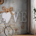 Photo Wallpaper Love - inscription in English on a light background with a delicate flower motif 134406 additionalThumb 7