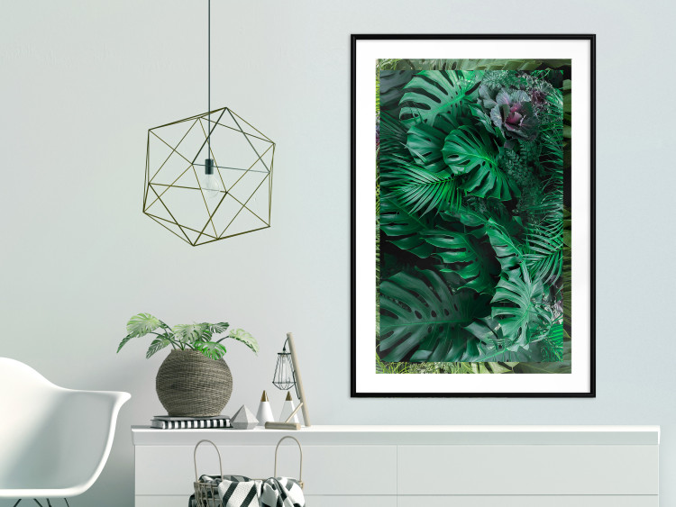 Poster Dense Jungle - plant composition of tropical greenish jungle 134506 additionalImage 23