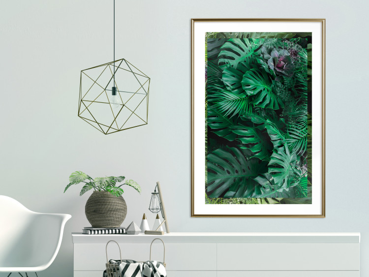 Poster Dense Jungle - plant composition of tropical greenish jungle 134506 additionalImage 15