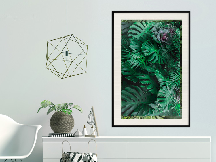 Poster Dense Jungle - plant composition of tropical greenish jungle 134506 additionalImage 24