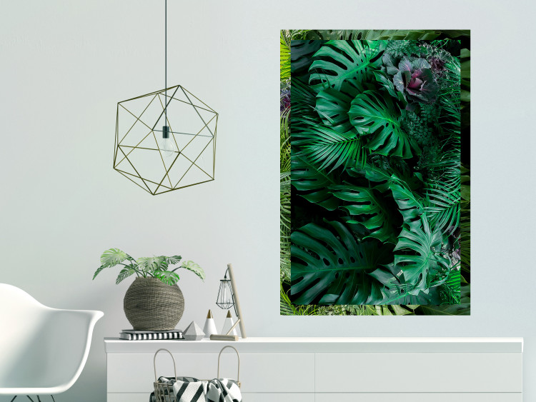 Poster Dense Jungle - plant composition of tropical greenish jungle 134506 additionalImage 4