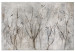 Canvas Print Singing in the Woods (1-piece) Wide - gray landscape of leafless trees 134606