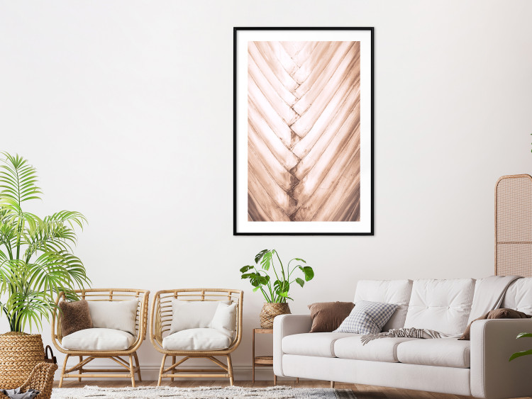 Wall Poster Palm Structure - tropical texture of light wooden planks 135306 additionalImage 10