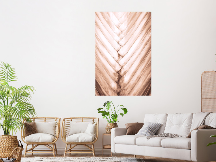 Wall Poster Palm Structure - tropical texture of light wooden planks 135306 additionalImage 11