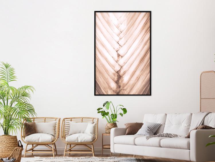 Wall Poster Palm Structure - tropical texture of light wooden planks 135306 additionalImage 13