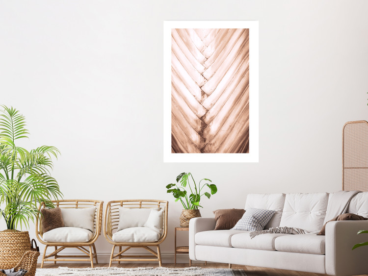 Wall Poster Palm Structure - tropical texture of light wooden planks 135306 additionalImage 12