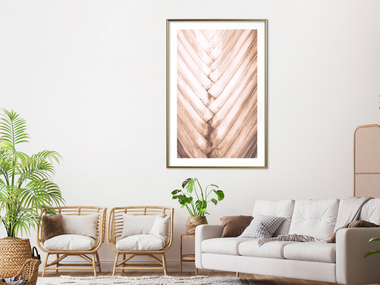 Wall Poster Palm Structure - tropical texture of light wooden planks 135306 additionalImage 6