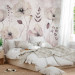 Wall Mural White poppies - floral watercolour style flower motif in grey tones 135406 additionalThumb 2