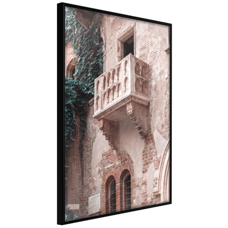 Poster Juliet's Balcony - architecture of red bricks against the backdrop of an Italian town 135906 additionalImage 3