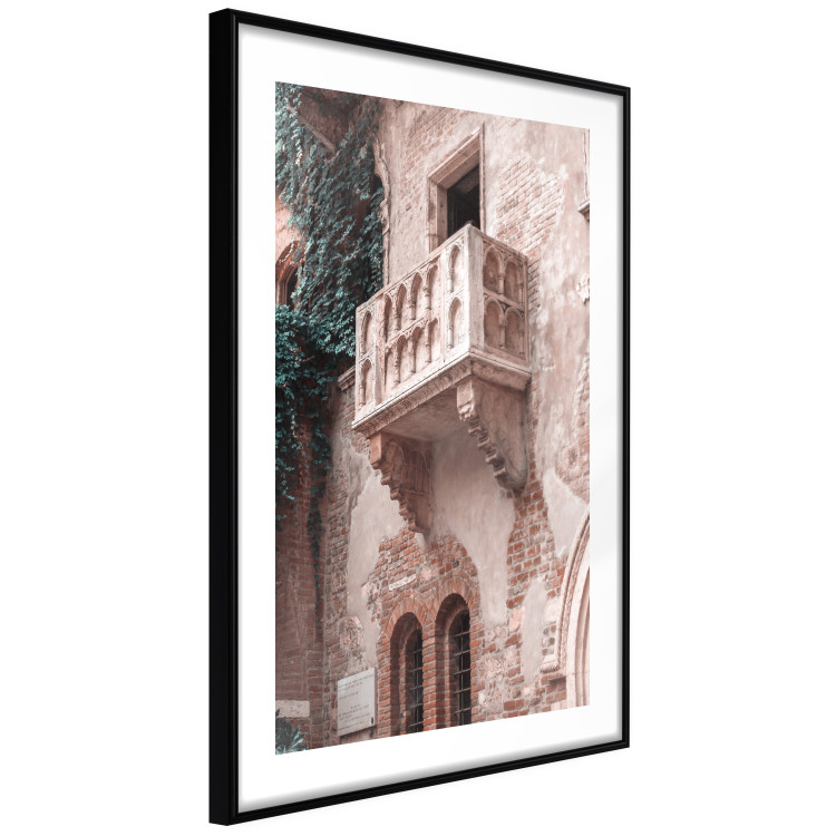 Poster Juliet's Balcony - architecture of red bricks against the backdrop of an Italian town 135906 additionalImage 5