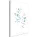 Canvas Art Print Two green twigs with leaves - a stylized watercolor composition 136006 additionalThumb 2