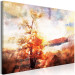 Canvas Art Print Fiery Nature (1-piece) Wide - warm landscape with a tree 138306 additionalThumb 2