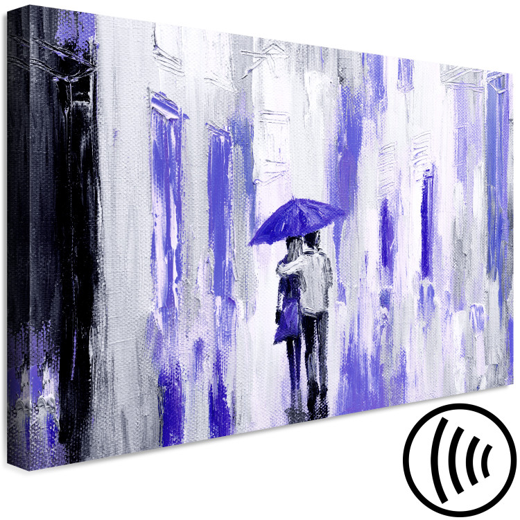 Canvas Lovers Together (1-piece) Wide - romantic landscape in the rain 138406 additionalImage 6