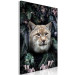 Canvas Print Lynx in Flowers (1-piece) Vertical - wild cat and plant motif 138606 additionalThumb 2