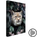 Canvas Print Lynx in Flowers (1-piece) Vertical - wild cat and plant motif 138606 additionalThumb 6