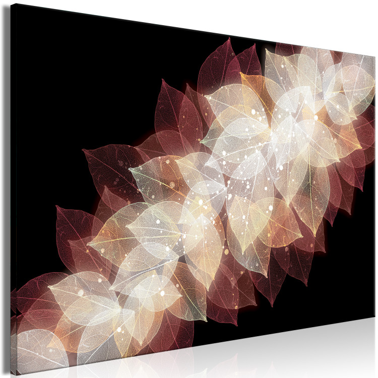 Canvas Art Print Nature Abstraction (1-piece) Wide - first variant - leaves 142606 additionalImage 2