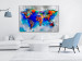Canvas Print World of Colors (1-piece) Wide - colorful world map and abstraction 143706 additionalThumb 3